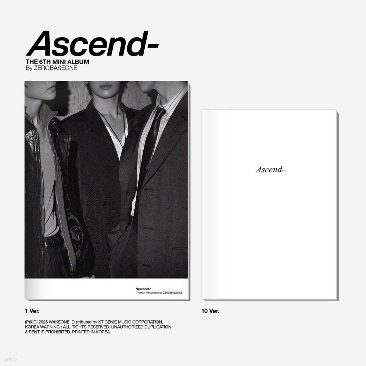ZEROBASEONE - The 6th Mini Album [Ascend-] Photobook Ver. (1 Ver. &amp; 10 Ver.) [2종 SET]