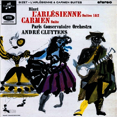 비제: 아를의 여인 1, 2번 & 카르멘 모음곡 (Bizet: L'Arlesienne Suites 1, 2 & Carmen Suite) (180g)(LP) - Andre Cluytens