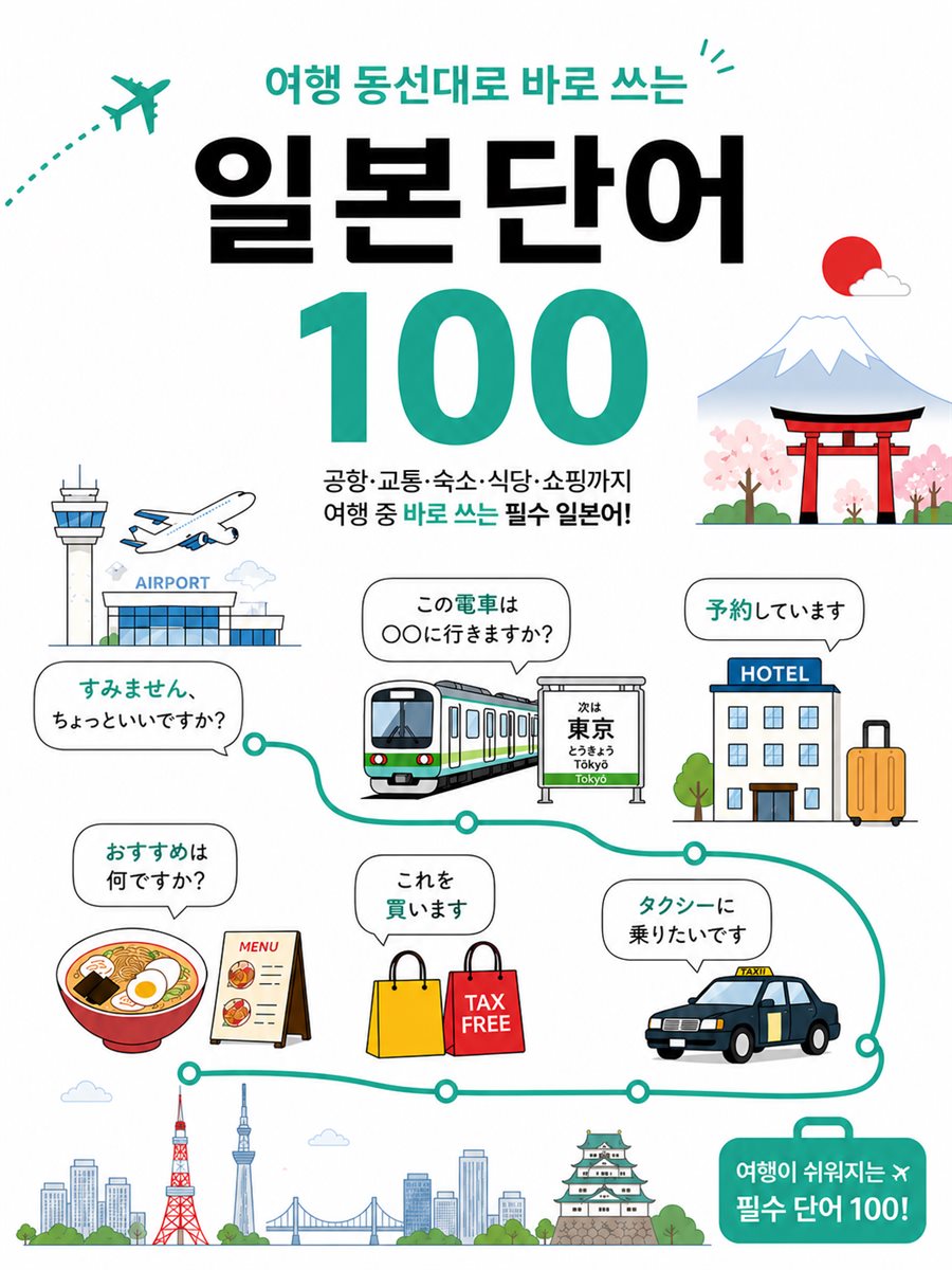 여행 동선대로 바로 쓰는 일본단어 100