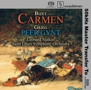 [SACD] Leonard Slatkin /  : ī  1-2, ׸ : 丣 Ʈ  (Bizet : Carmen Suites Nos.1-2, Grieg : Suite from Peer Gynt Opp.55, 46) (SACD Hybrid//SACD60655)