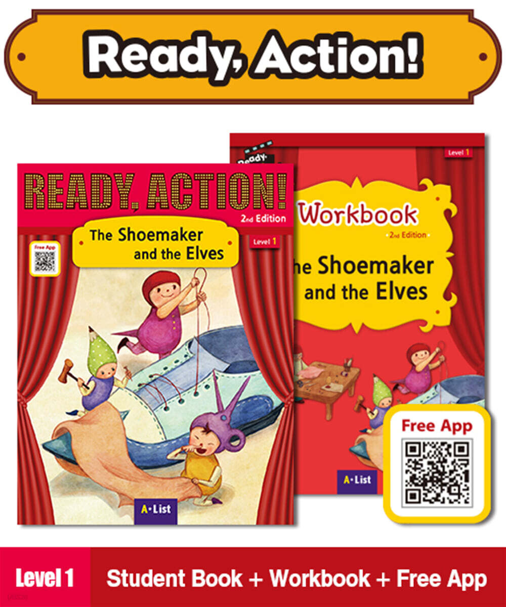 Ready Action Level 1 : The Shoemaker and the Elves (Student Book+WorkBook)