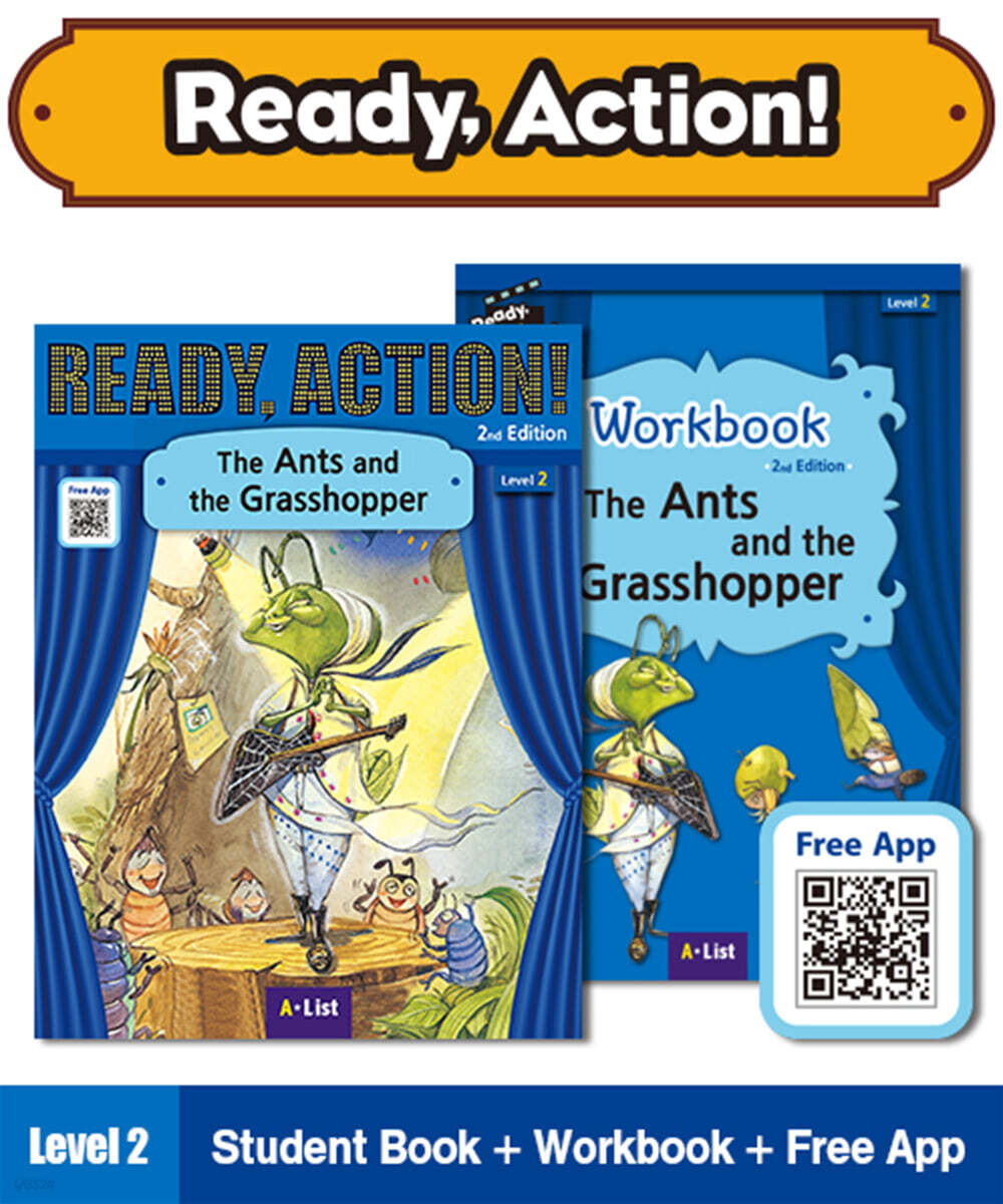 Ready Action Level 2 : The Ants and the Grasshopper (Student Book+WorkBook)