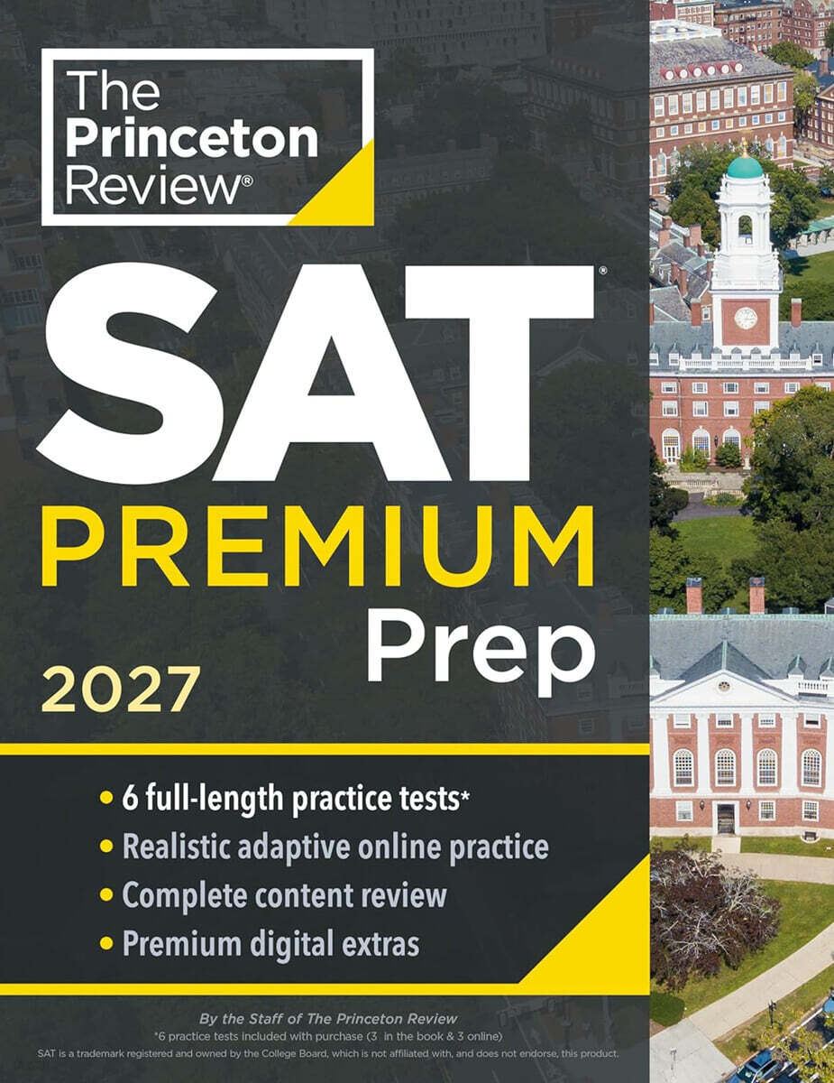 Princeton Review SAT Premium Prep, 2027: 6 Full-Length Practice Tests (3 in Book + 3 Adaptive Tests Online) + Online Flashcards + Review & Tools