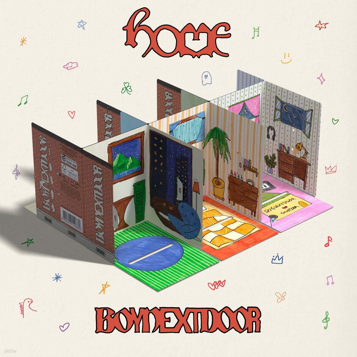 BOYNEXTDOOR (보이넥스트도어) - 1st Studio Album [HOME][Weverse Albums ver.][6종 중 1종 랜덤발송]