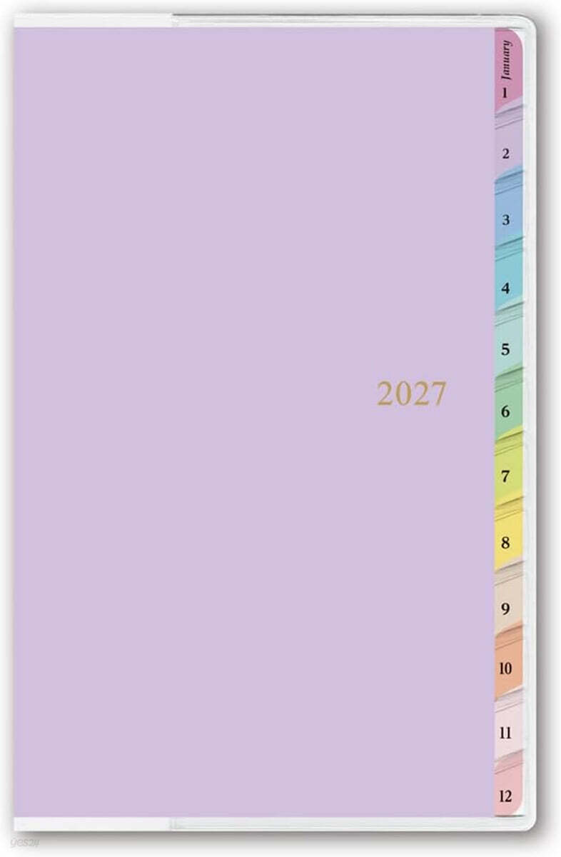 (예약도서) ペイジェムマンスリ- コンパクト-i カラフルインデックス  ラベンダ- [2402]