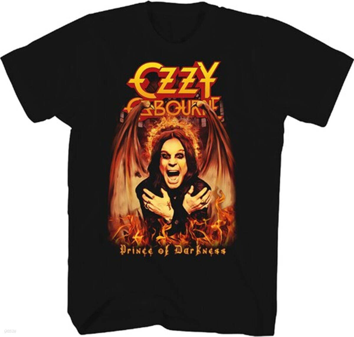 Ozzy Osbourne (오지 오스본) - Prince of Darkness Demon Wings T-Shirt - Large Black