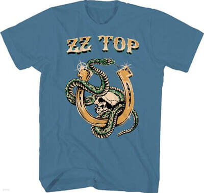 ZZ Top - Snake Skull T-Shirt - Medium Blue