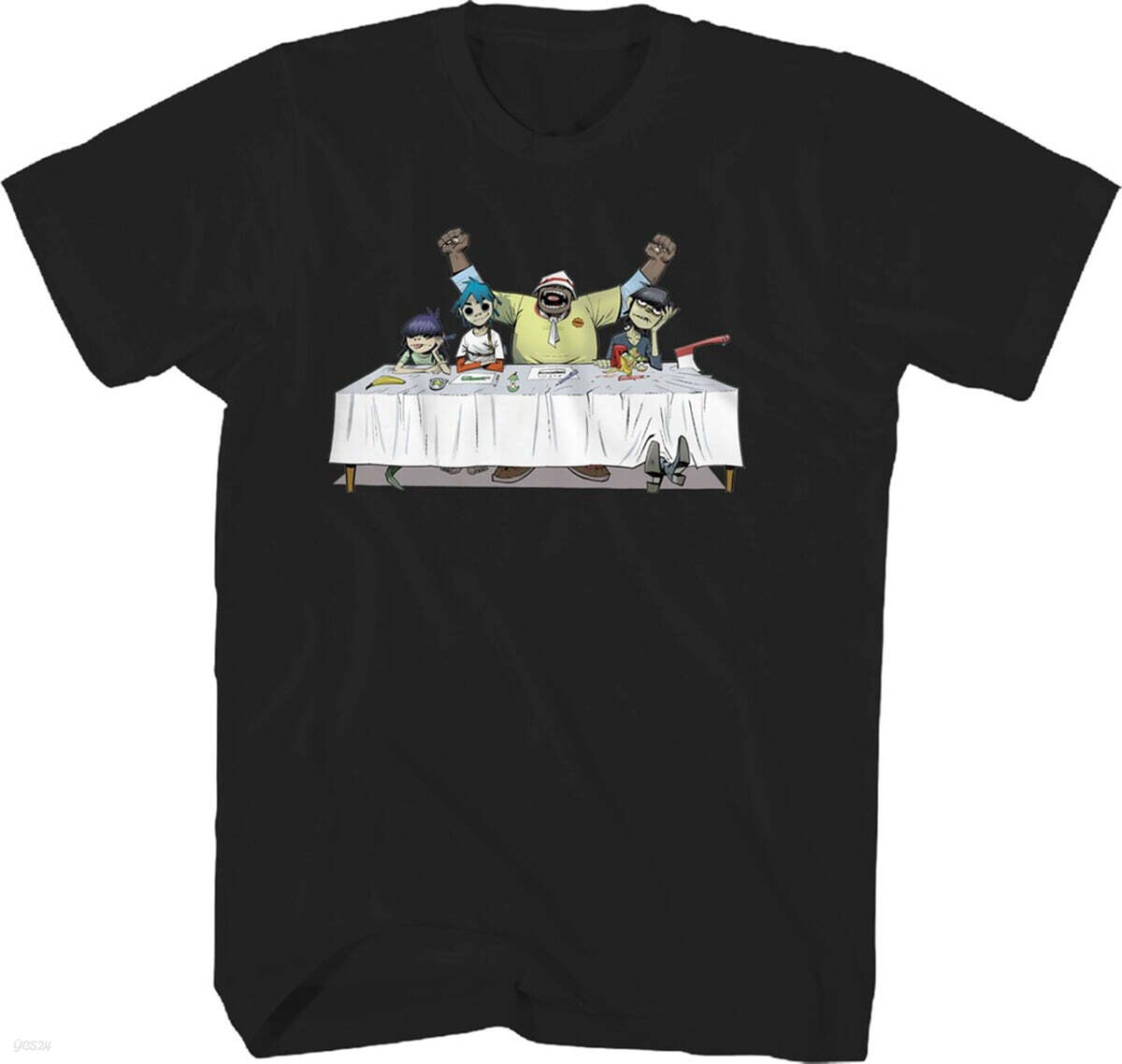 Gorillaz (고릴라즈) - Dinner Table T-Shirt - Large Black