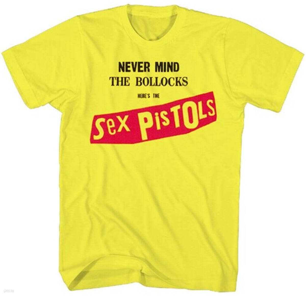Sex Pistols (섹스 피스톨즈) - Never Mind the Bollocks T-Shirt - Large Yellow