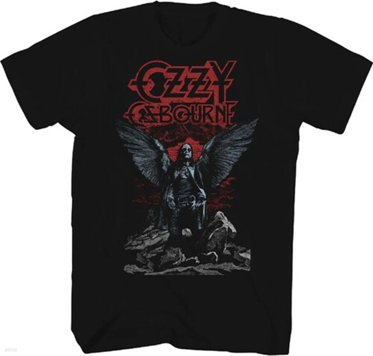 Ozzy Osbourne (오지 오스본) - Rain Angel Wings T-Shirt - 2XL Black