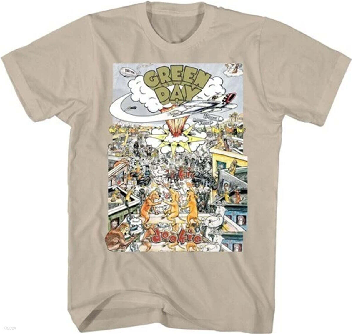 Green Day (그린 데이) - Dookie Color Scene T-Shirt - Medium Tan