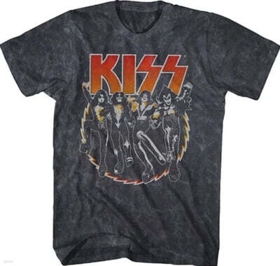 Kiss (Kiss) - Buzz T-Shirt - XL Black Mineral Wash