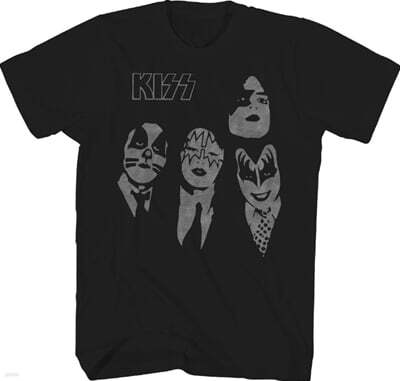 Kiss (Kiss) - Dressed to Kill Faces T-Shirt - XL Black