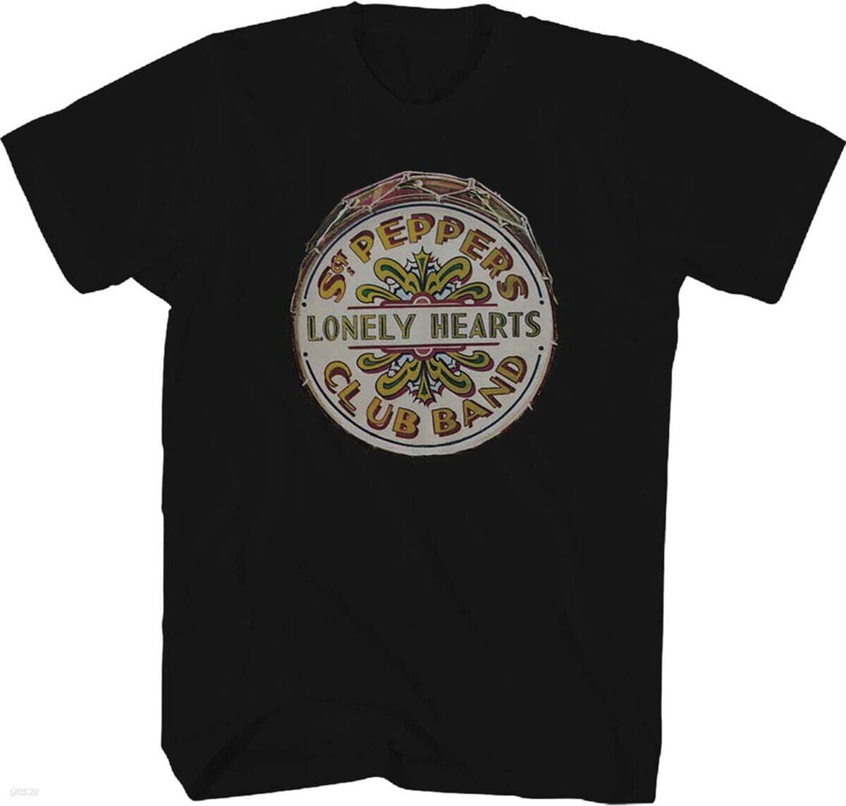 Beatles (비틀즈) - Sgt. Pepper's Drum T-Shirt - 2X Large Black