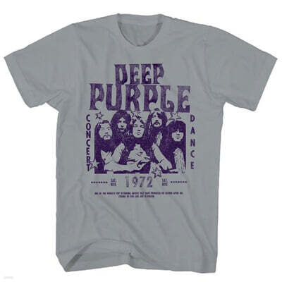 Deep Purple (딥 퍼플) - Concert Dance 1972 T-Shirt - 2XL Gray