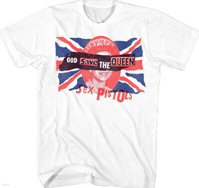 Sex Pistols (섹스 피스톨스) - God Save The Queen T-Shirt - Large White