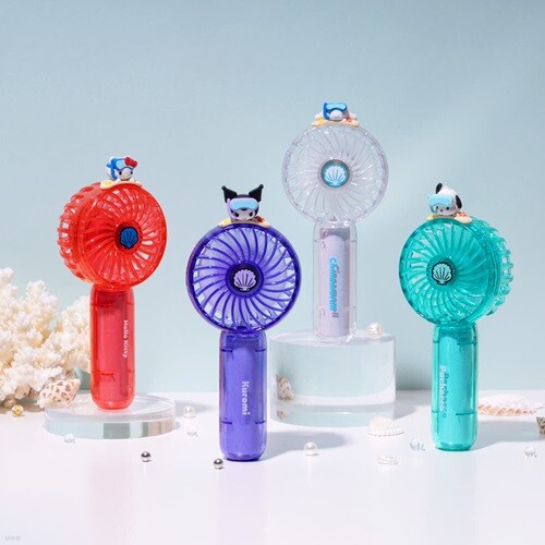 산리오 캐릭터즈 정식 라이센스 귀여운 미니 휴대용 선풍기 무선 핸디팬 선풍기 손풍기 손선풍기