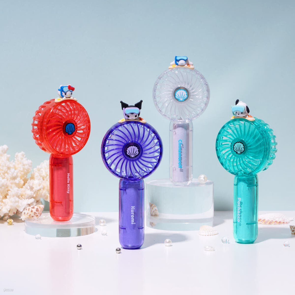 산리오 캐릭터즈 정식 라이센스 귀여운 미니 휴대용 선풍기 무선 핸디팬 선풍기 손풍기 손선풍기