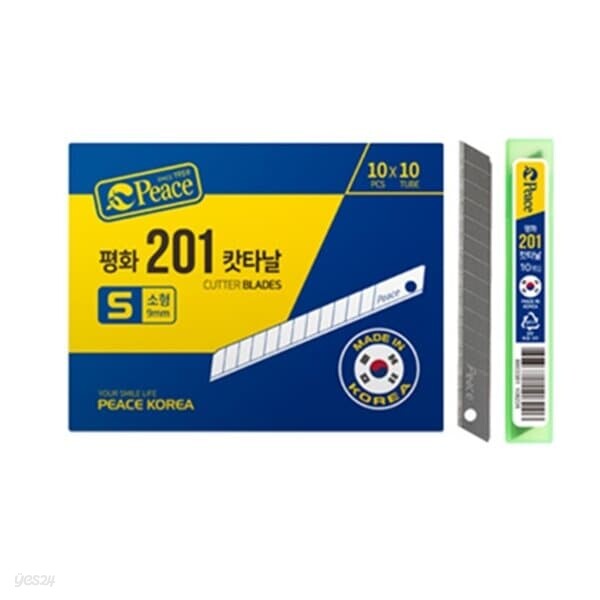 문구도매 평화 커터칼날 소 84mm 10pcs x 10개입