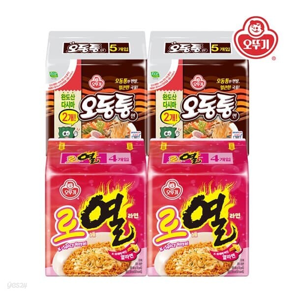 [오뚜기] 로열라면 8봉+오동통면 10봉