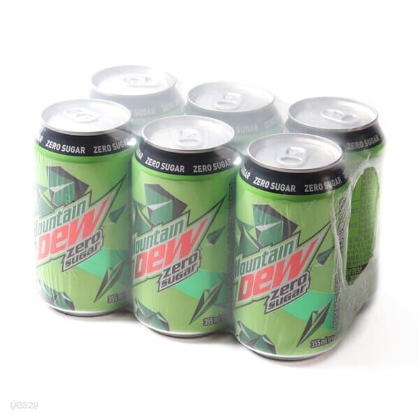 마운틴듀 제로슈거 355ml x 6캔 / 제로 탄산음료