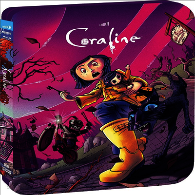Coraline (코렐라인: 비밀의 문) (2009)(Steelbook)(한글무자막)(4K Ultra HD + Blu-ray)