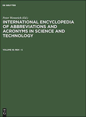 International Encyclopedia of Abbreviations and Acronyms in Science and Technology, Volume 16, Reh - S