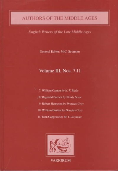 Authors of the Middle Ages, Volume III, Nos 7?11