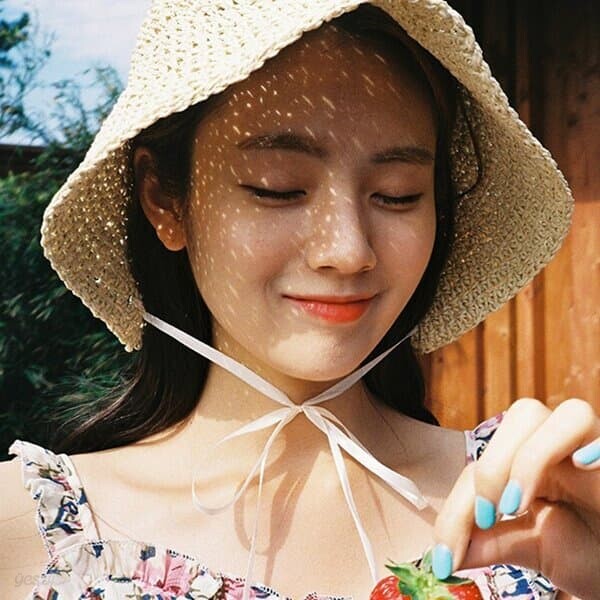 보넷햇 밀짚 여성 여름모자 벙거지 버킷햇