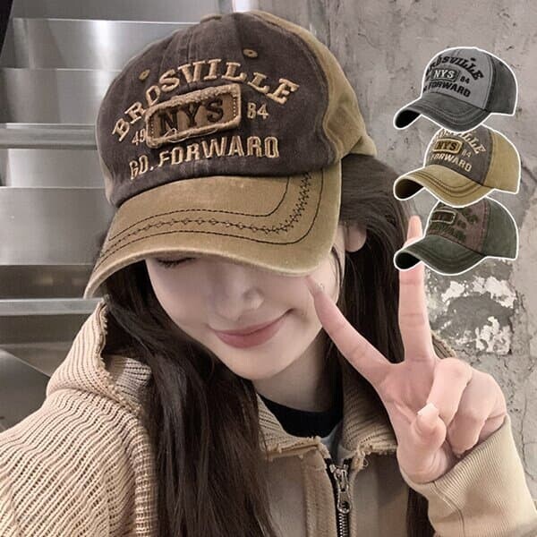 브로스빌자수 야구모자 코튼 여성볼캡