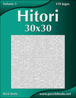 Hitori 30x30 - Volume 3 - 159 Jogos