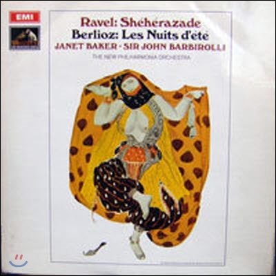[߰] [LP] Janet Baker, mezzo soprano - New Philharmonia Orchestra : Sir John Barbirolli / Berlioz : Les Nuits d'ete, Ravel : Sheherazade (, ASD2444) -SW40