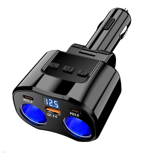 밴수트 180W 차량용 5 in 1 멀티 시거잭 충전기 12V 24V PD QC지원