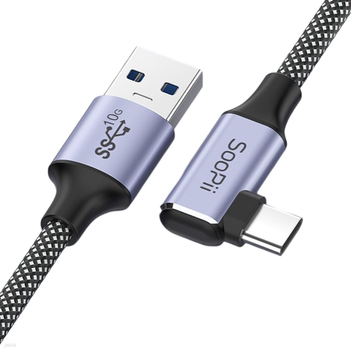 USB3.2 A to C타입 10G ㄱ자 고속 데이터 충전 케이블 S73AR