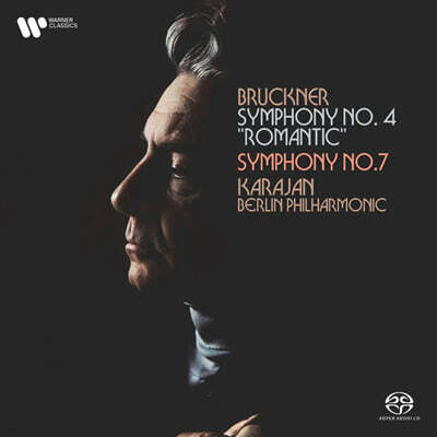 Herbert von Karajan 브루크너: 교향곡 4, 7번 (Bruckner: Syms 4 & 7) [SACD Hybrid]