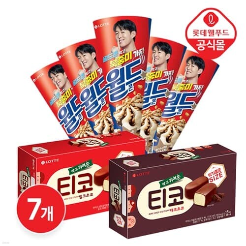 [롯데] 월드콘X티코 디저트 아이스크림 7입