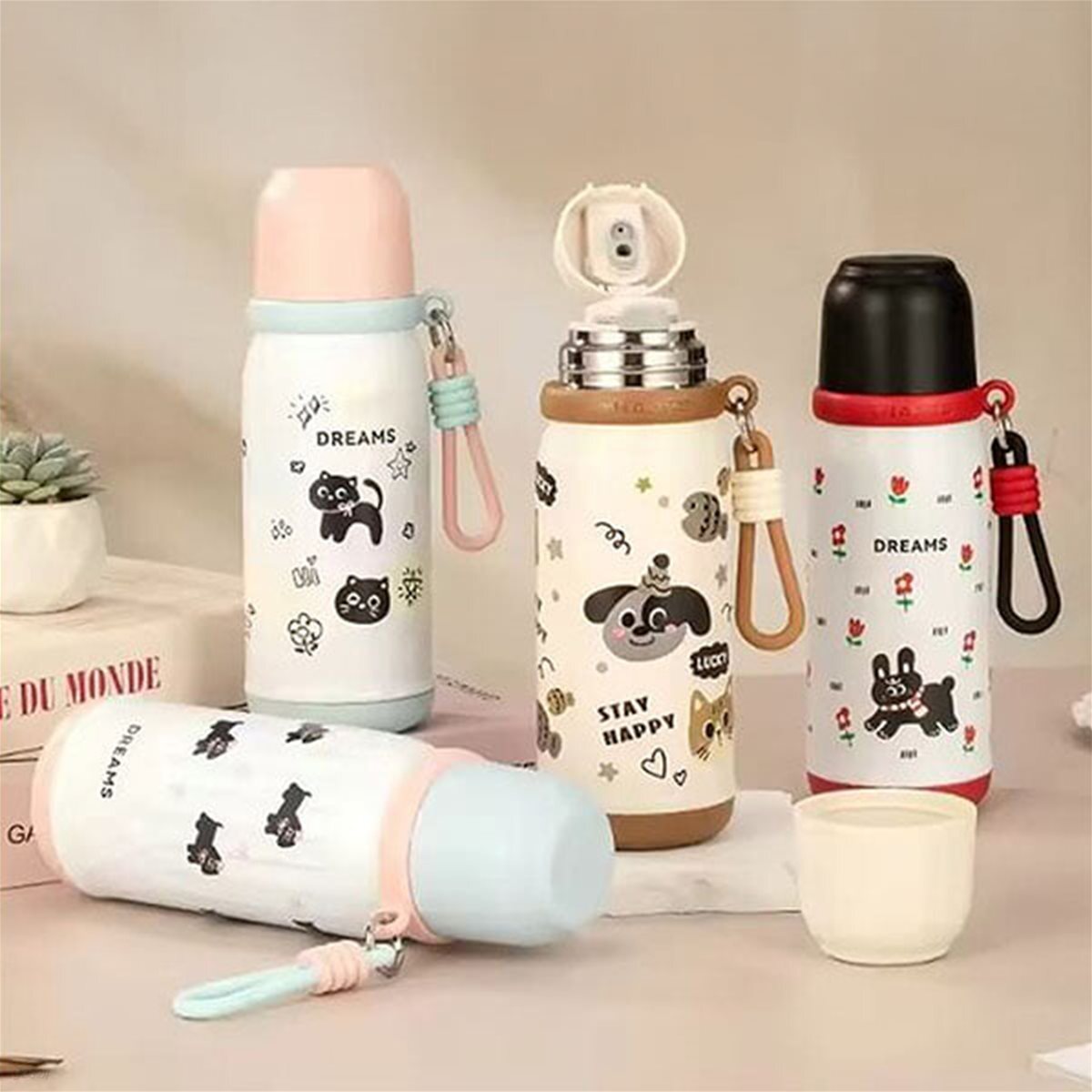 [힙포팡] 보온보냉 실리콘 스트랩 미오 텀블러 500ml