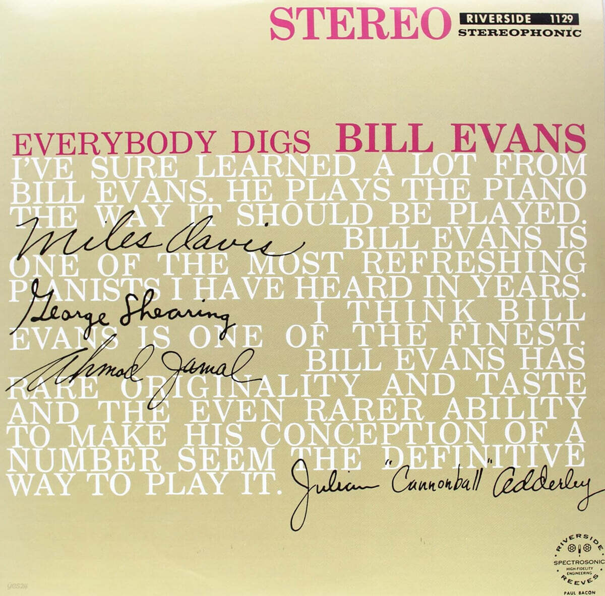 Bill Evans Trio (빌 에반스 트리오) - Everybody Digs Bill Evans [LP]