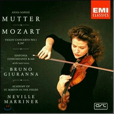 [߰] Anne-Sophie Mutter, Neville Marriner / Mozart : Violin Concertos No.1 K.207, Sinfonia Concertante K.364 (/077775430226)