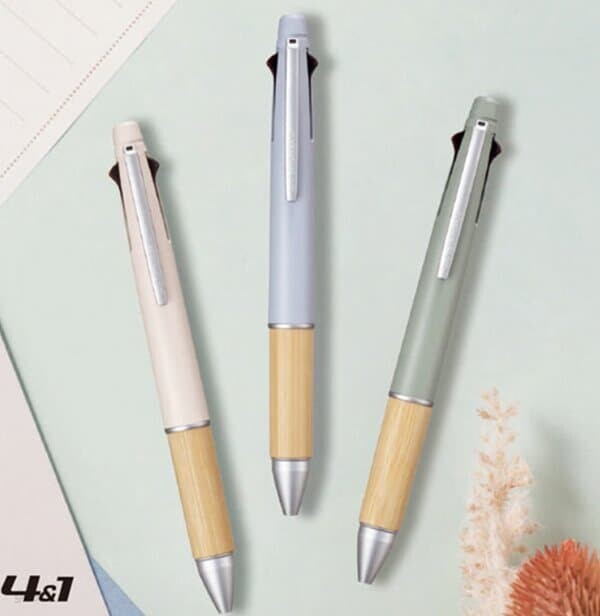 유니 제트스트림 뱀부 0.5mm 4색+샤프 레이저각인 이니셜각인