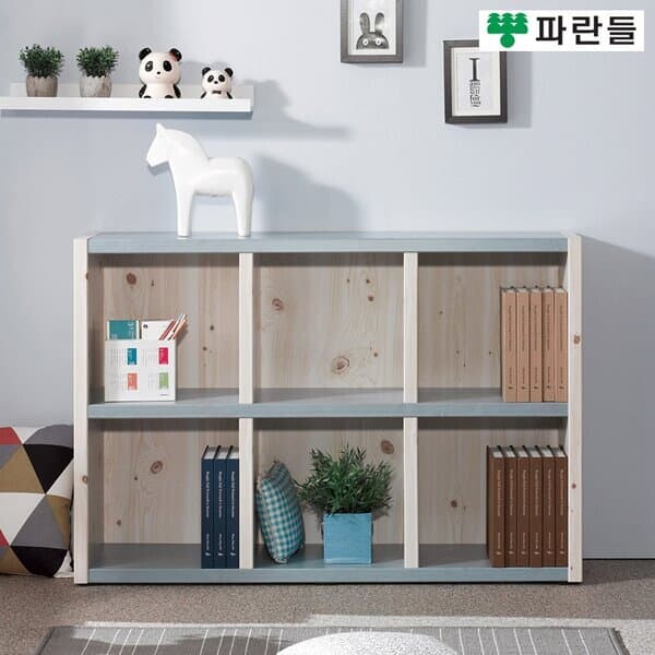 파란들가구 33T 1200 오픈 2단책장 거실책장 수납장식장