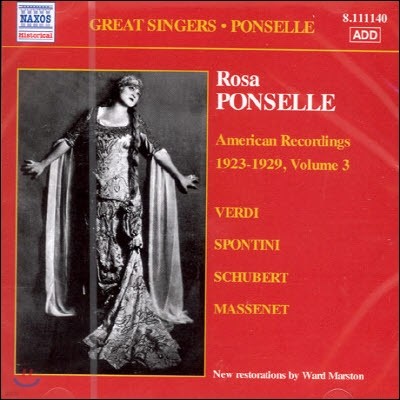 Rosa Ponselle / American Recordings Vol.3 (/̰/8111140)