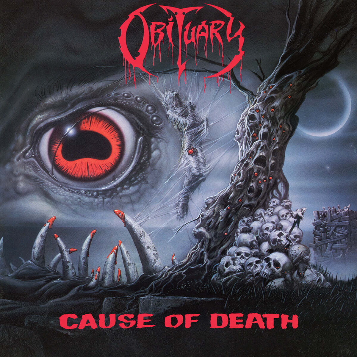 Obituary (오비츄어리) - Cause of Death [그레이 &amp; 블랙 스플래터 컬러 LP]