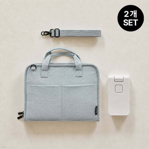 ★행사구성★[SET][리센스]북백(L) 애쉬블루 + 폴더블 독서등