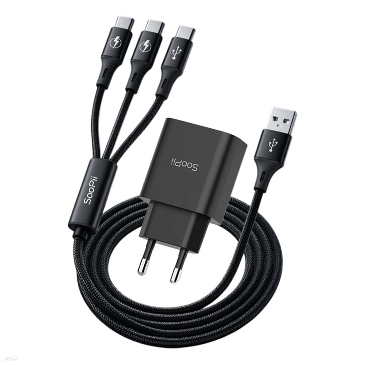 수피 3in1 올 C타입 동시 고속 멀티충전기 GS-552S07