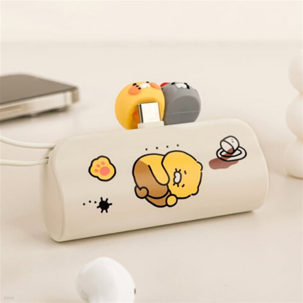 카카오프렌즈 도킹형 보조배터리 아이보리 5000mAh