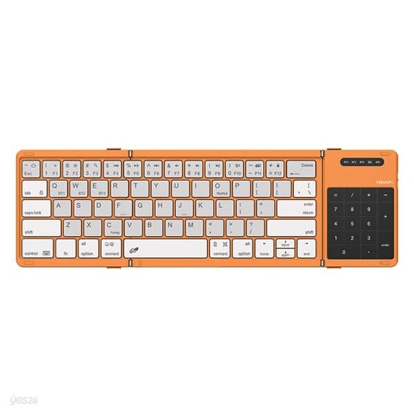 Nillkin Cube Pocket 블루투스 접이식 휴대용 키보드 정품 오렌지, 팬터그래프(Pantograph)