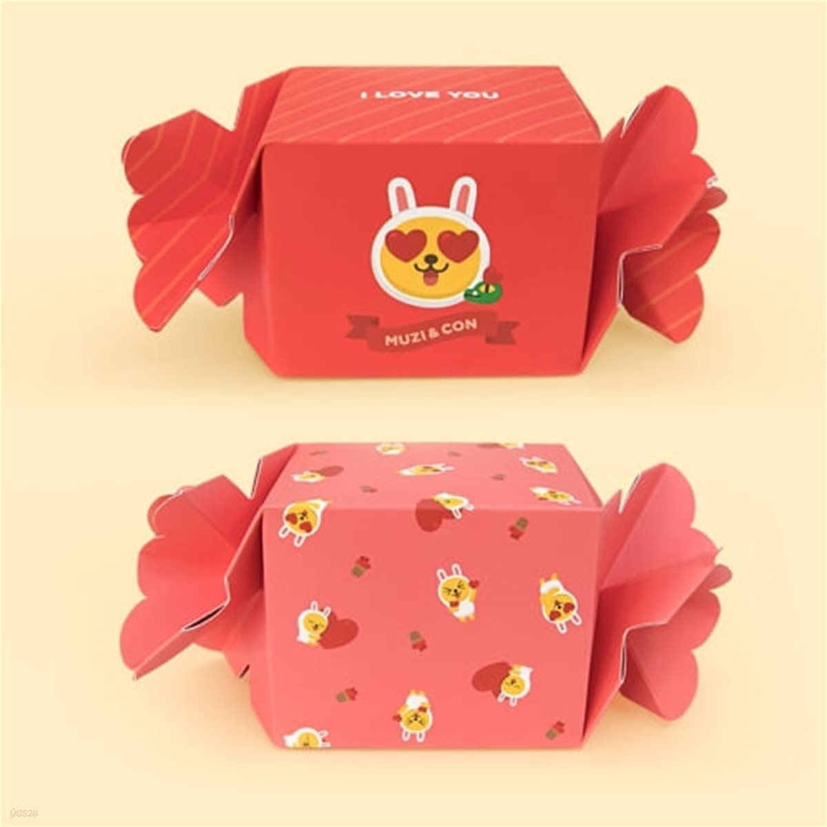 카카오프렌즈 러브테마 DIY 캔디 기프트박스 무지 80X65mm 2개입