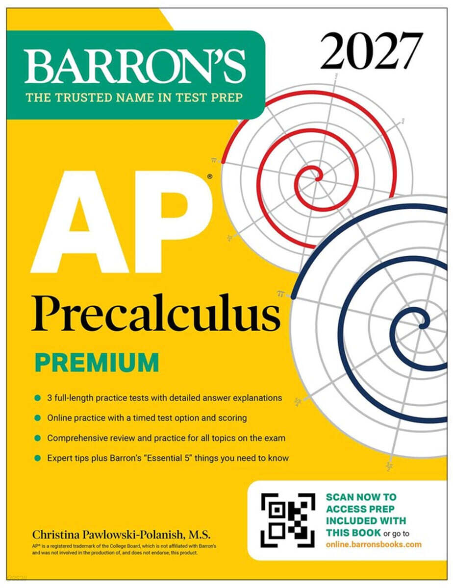 AP Precalculus Premium, 2027: Prep Book with 3 Practice Tests + Comprehensive Review + Online Practice