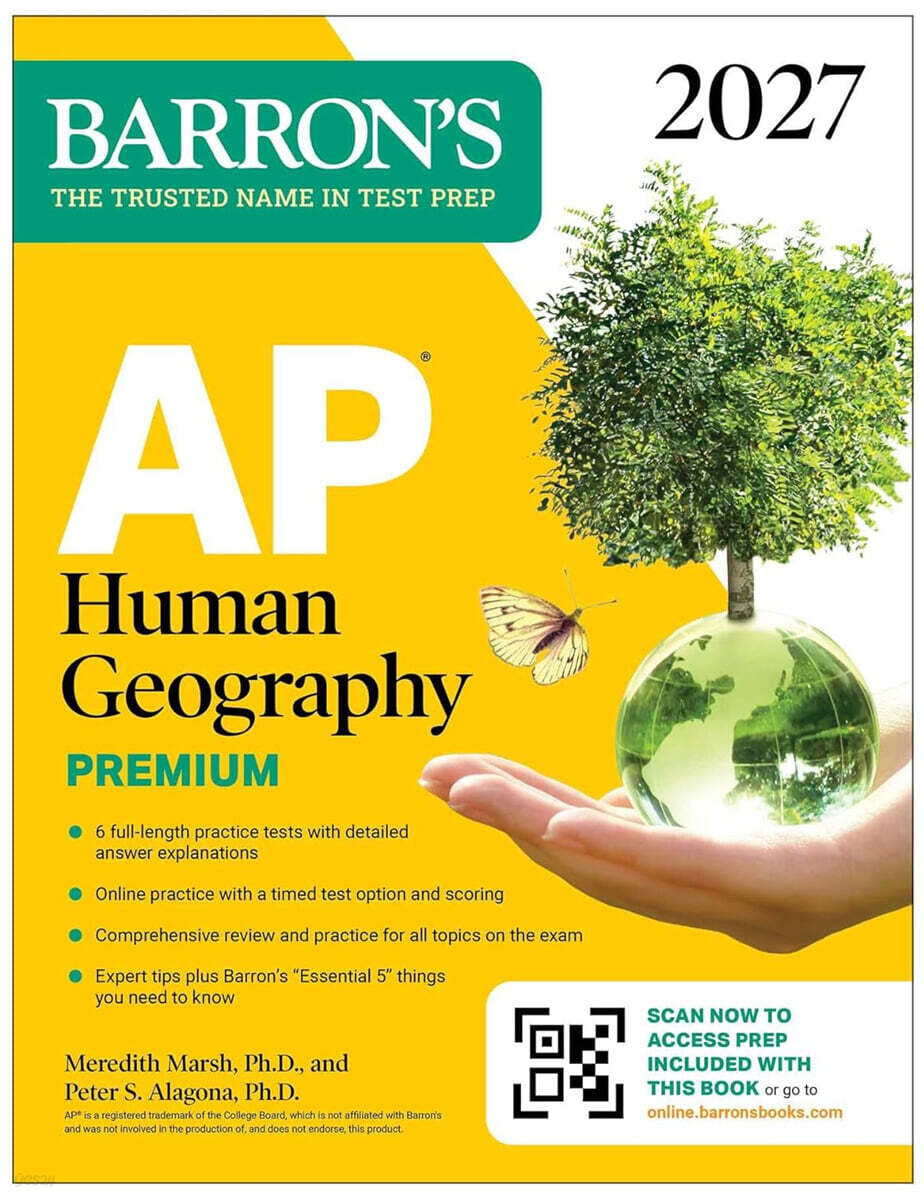 AP Human Geography Premium, 2027: Prep Book with 6 Practice Tests+ Comprehensive Review + Online Practice
